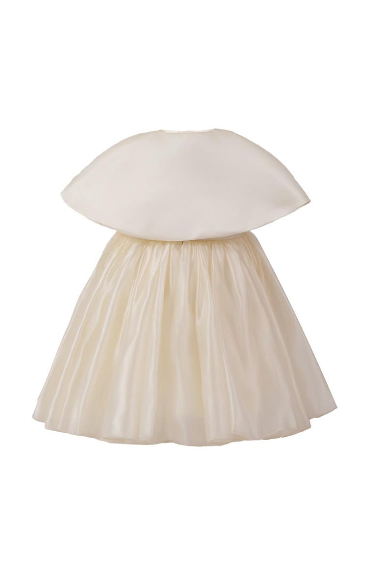 Timeless Cape-Overlay Gown, Alternate, color, Beige