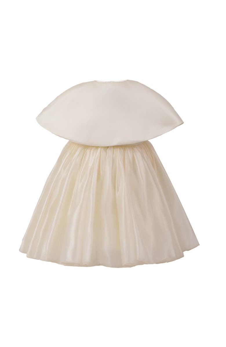 Tulleen Timeless Cape-Overlay Gown, Alternate, color, Beige