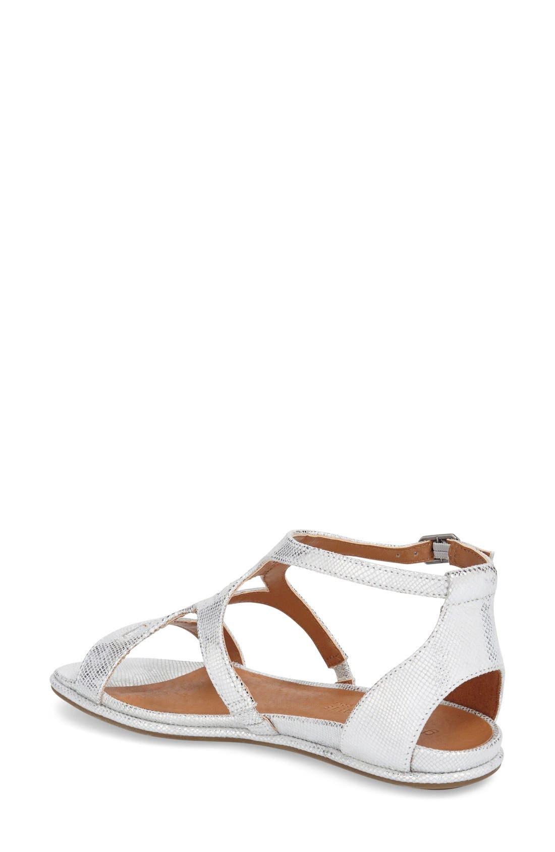 'Oak' Leather Sandal, Alternate, color, WHITE LEATHER
