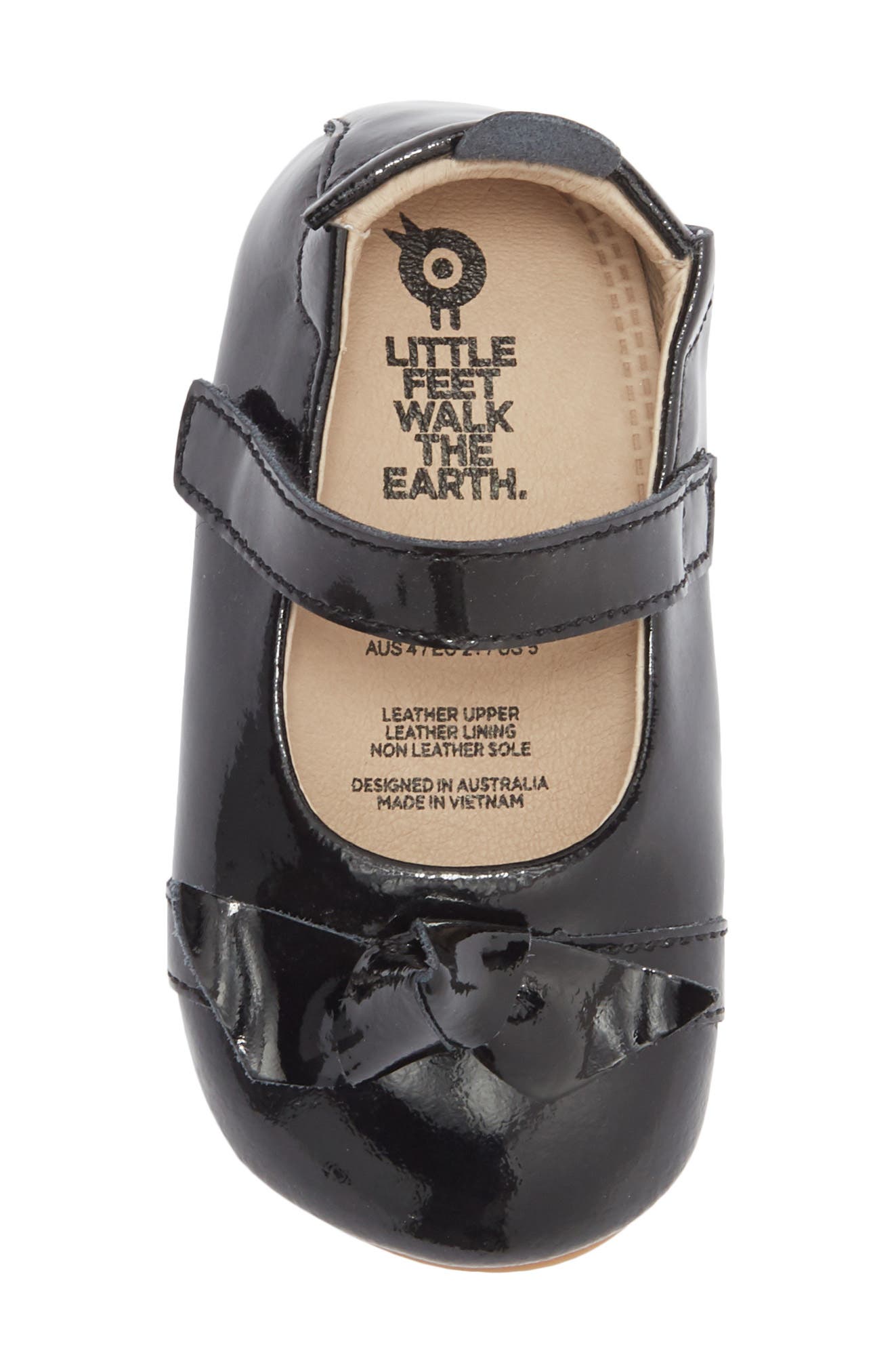 OLD SOLES Kids' Bow Chique Mary Jane Flat, Alternate, color, Black Patent