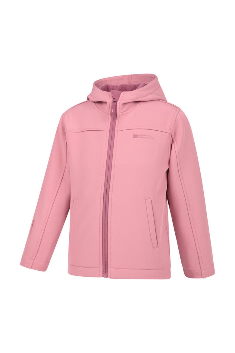 Childrens/Kids Water Resistant Soft Shell Jacket, Alternate, color, Light Pink