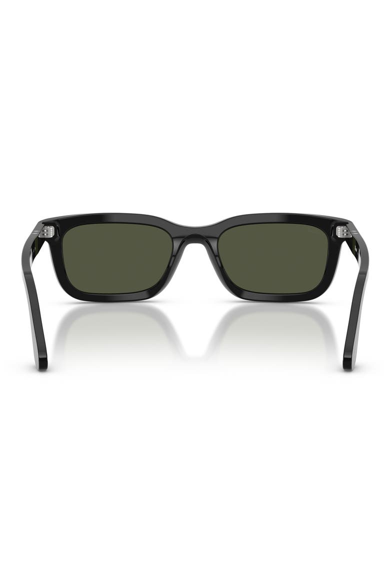53mm Rectangular Sunglasses, Alternate, color, BLACK / GREEN