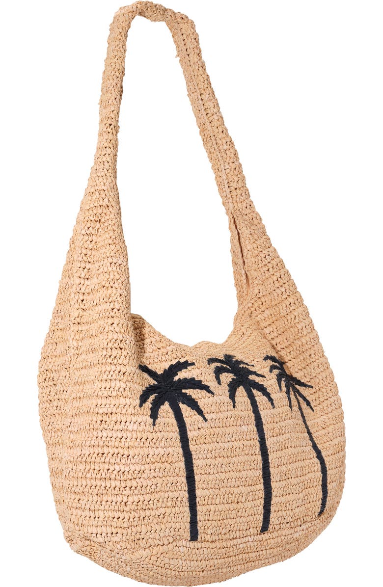Faherty extra large palm hobo bag, Alternate, color, Toatsted Natural