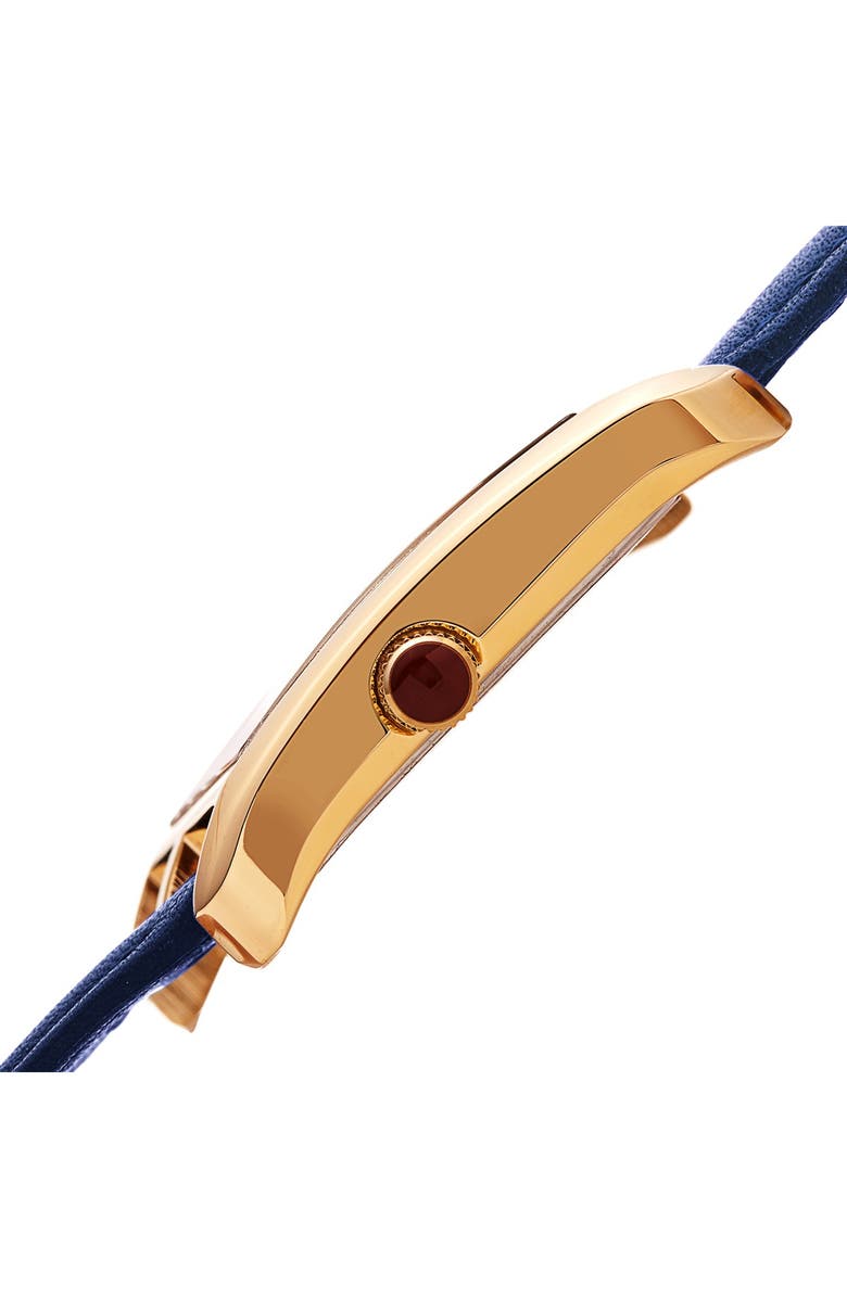 Bruno Magli Women's Sofia 1421 Asymmetrical Case Leather Strap Watch, 24mm, Alternate, color,