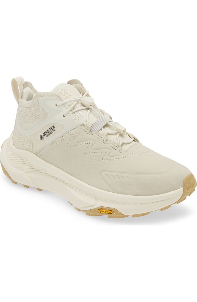 HOKA Transport Chukka Gore-Tex<sup
®</sup
Waterproof Running Shoe, Main, color, Alabaster / Alabaster
