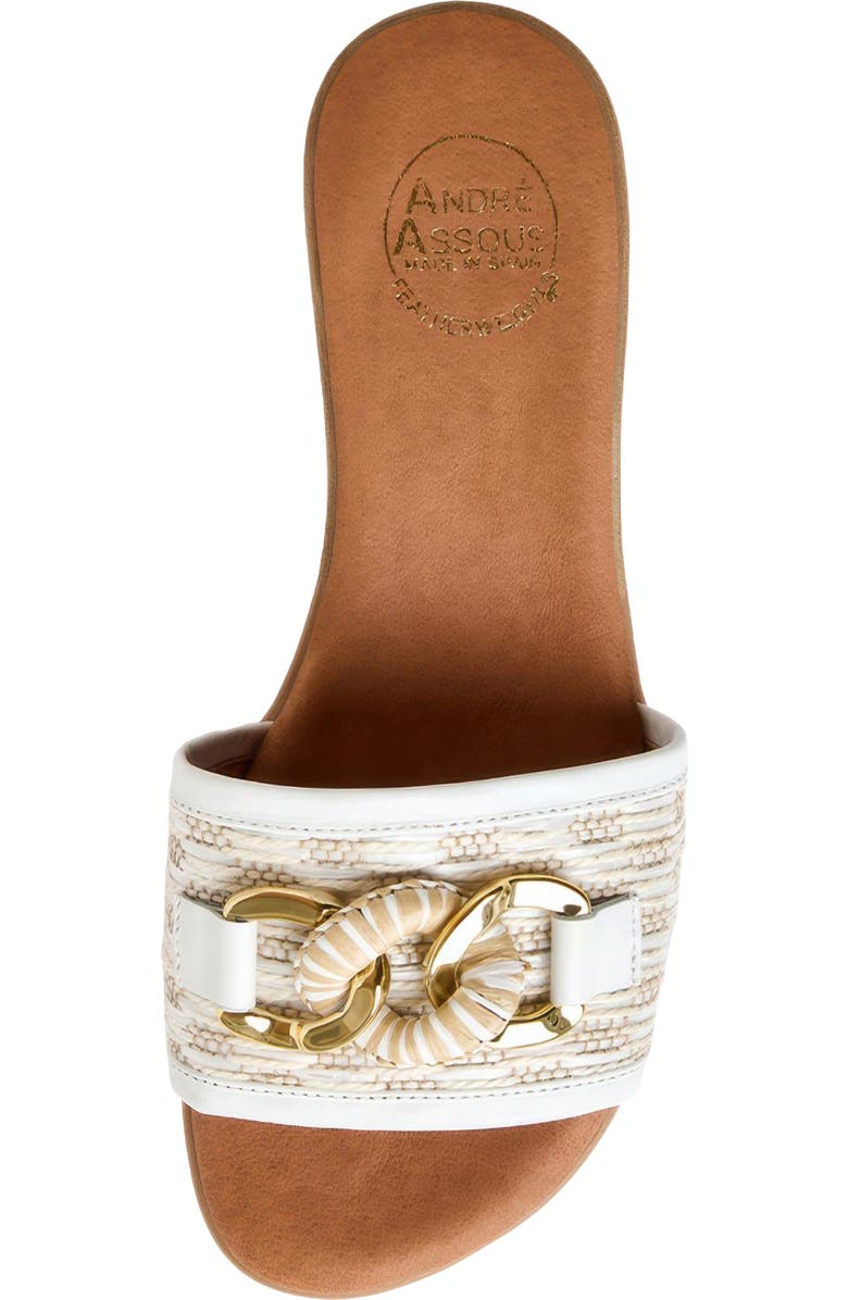 André Assous Nalia Wedge Slide Sandal, Alternate, color, White