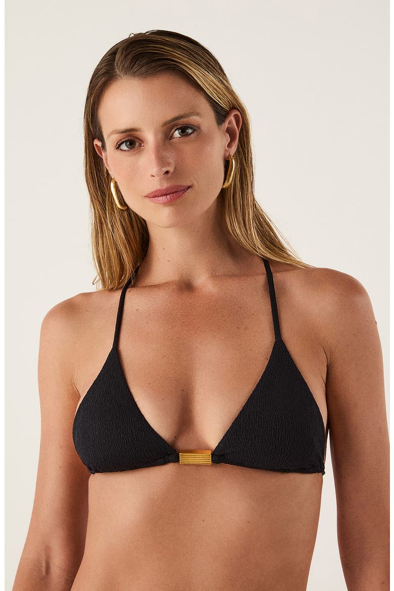 Tammy T-Back Triangle Bikini Top, Alternate, color, BLACK