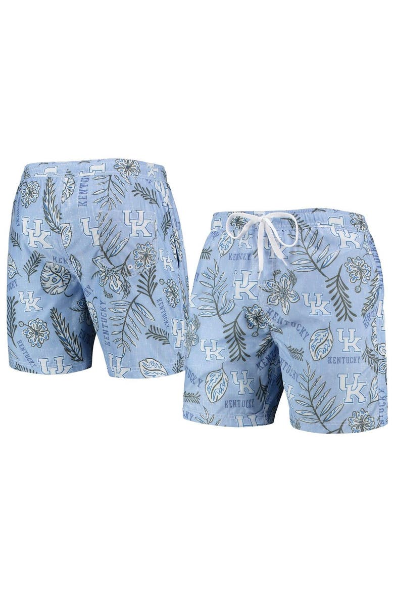 Men's Wes & Willy Light Blue Kentucky Wildcats Vintage Floral Swim Trunks, Main, color, Light Blue