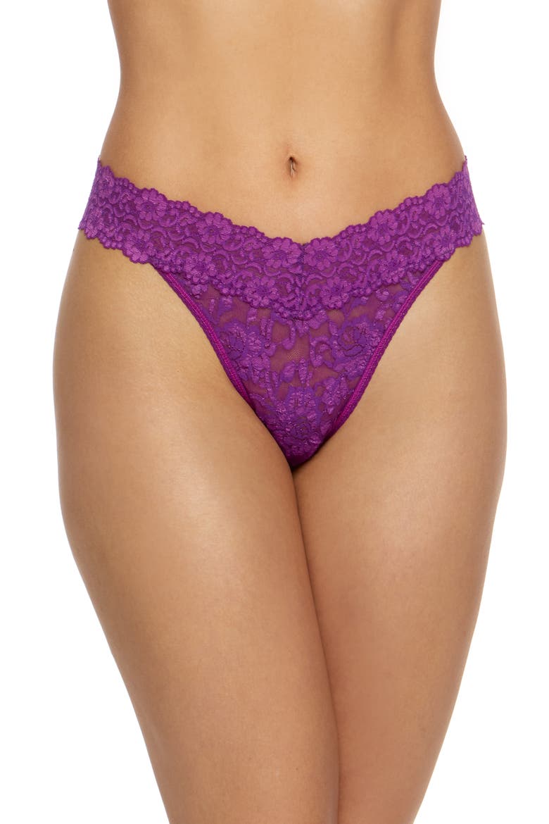 Regular Rise Cross Dye Thong, Main, color, PURPLE VELVET/ SILK ROSE