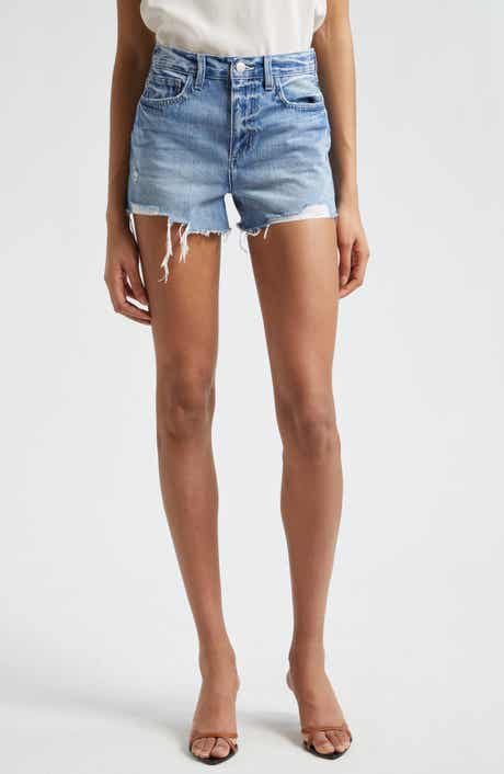 Beck High Waist Cutoff Denim Shorts