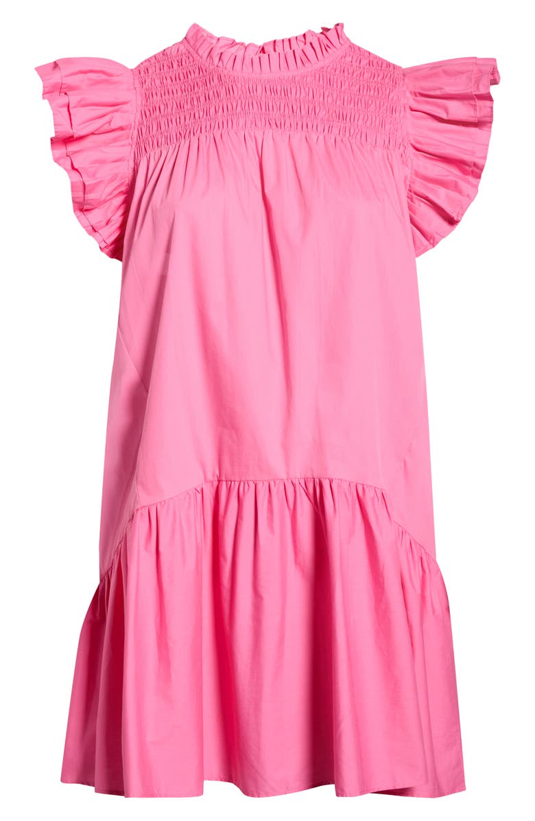 SUGARLIPS Rhona Smocked Minidress, Alternate, color, Bubble-Gum