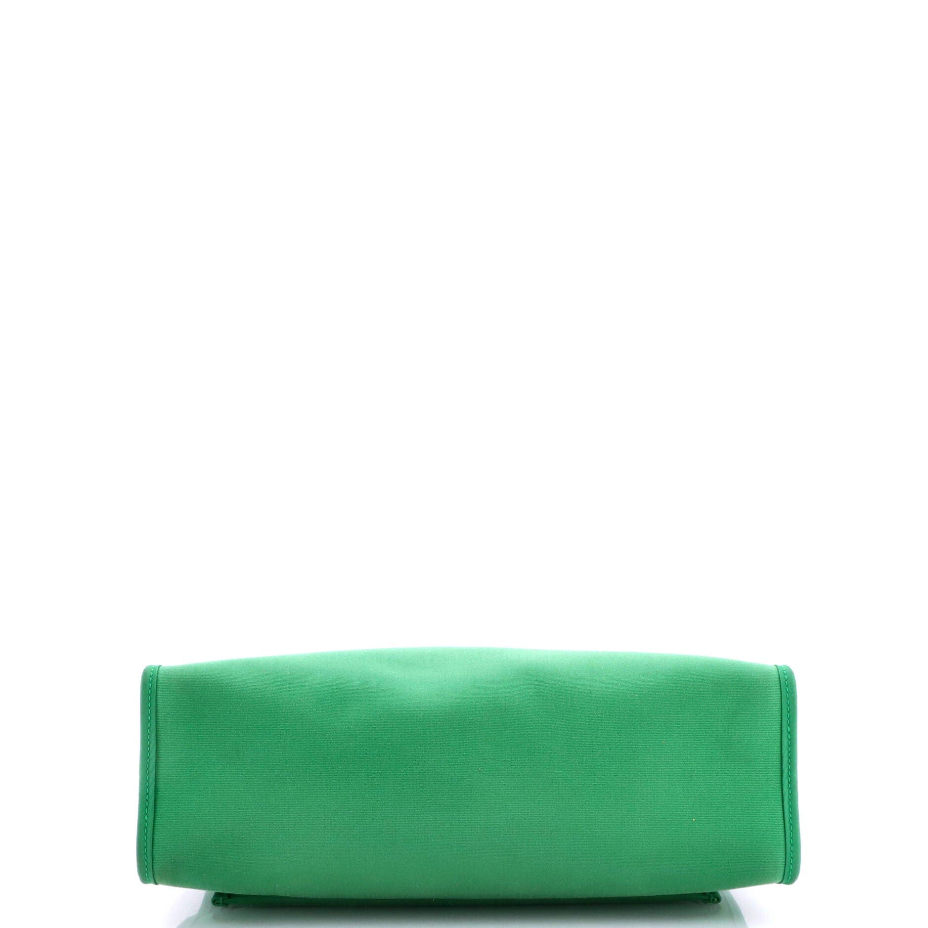 Herbag Zip Leather and Toile 31, Alternate, color, Green