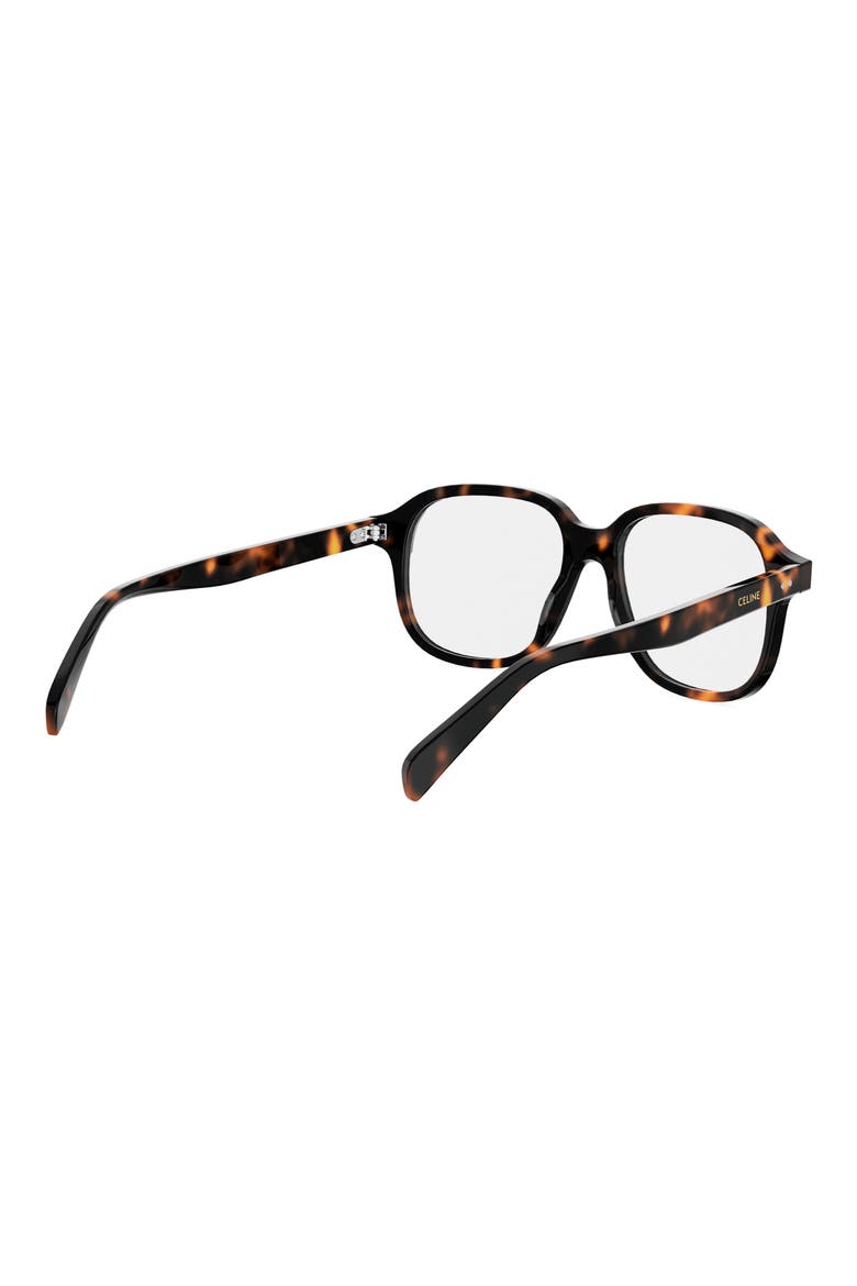 54mm Thin Geometric Optical Glasses, Alternate, color, DARK HAVANA