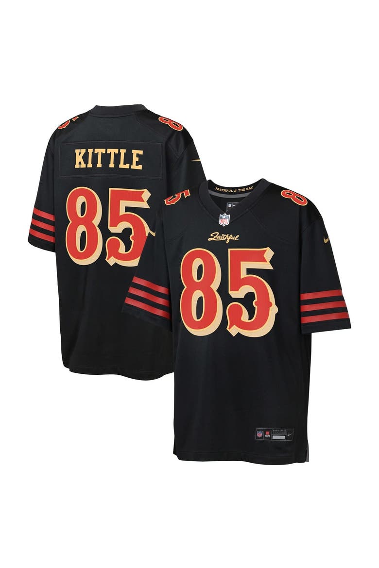 Youth Nike George Kittle Black San Francisco 49ers 2025 Rivalries Collection Game Jersey, Main, color, Black