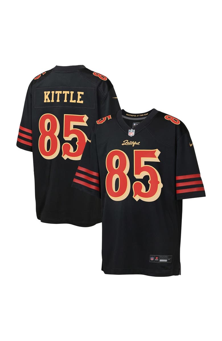 Nike Youth Nike George Kittle Black San Francisco 49ers 2025 Rivalries Collection Game Jersey, Main, color, Black