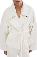 MANGO Belted Denim Trench Coat