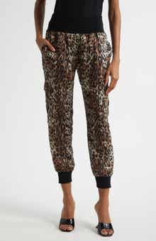 Cinq à Sept Giles Leopard Print Cargo Joggers