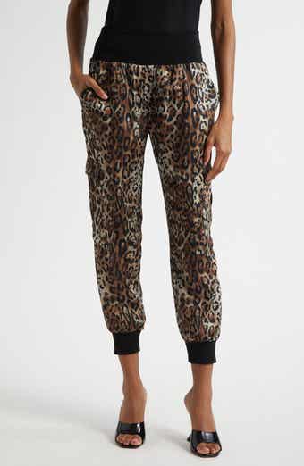Cinq à Sept Giles Leopard Print Cargo Joggers