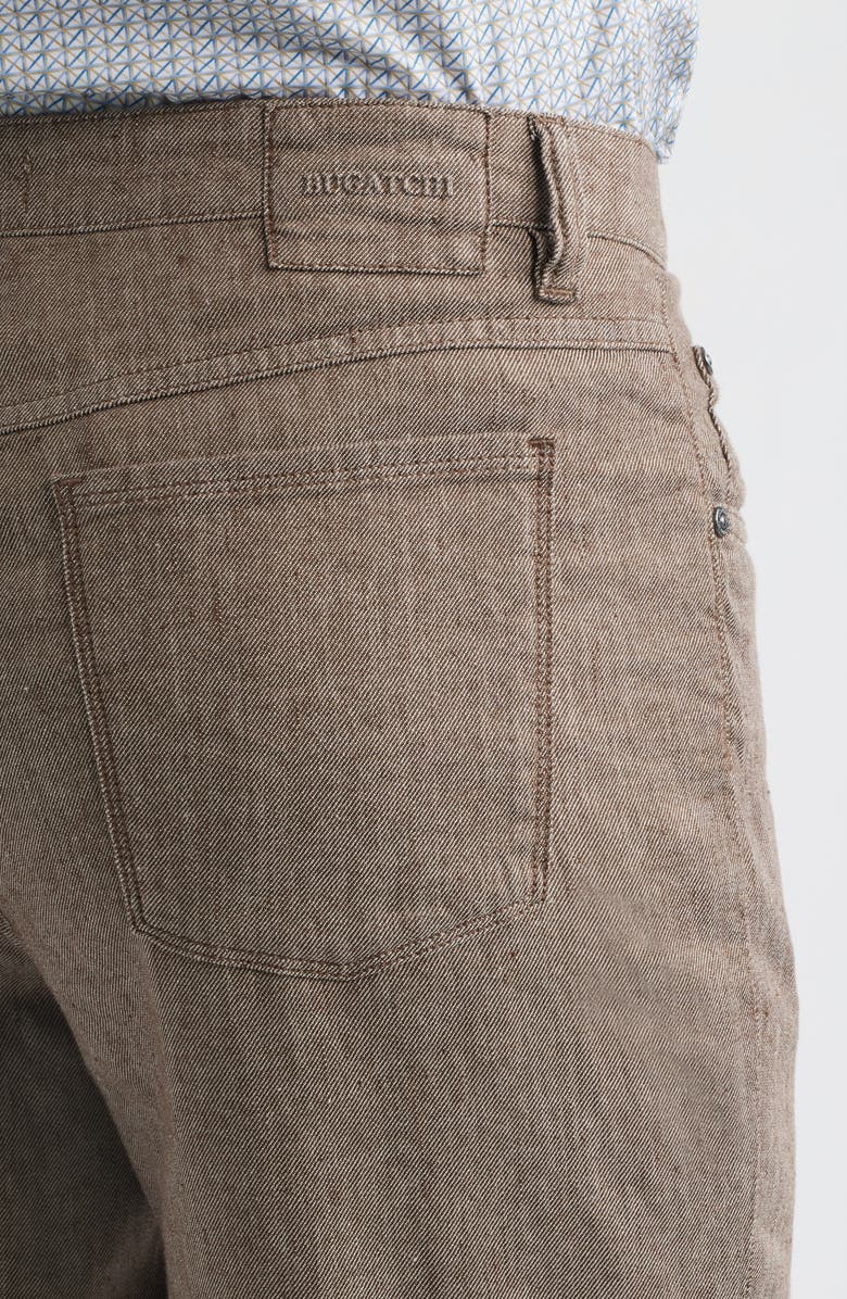 Bugatchi Straight Leg Five Pocket Pants, Alternate, color, Tobacco