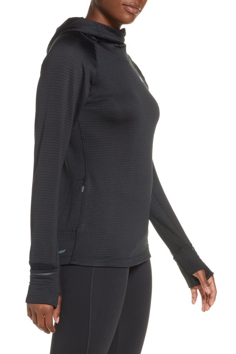 Impact Run Grid Hoodie, Alternate, color, BLACK