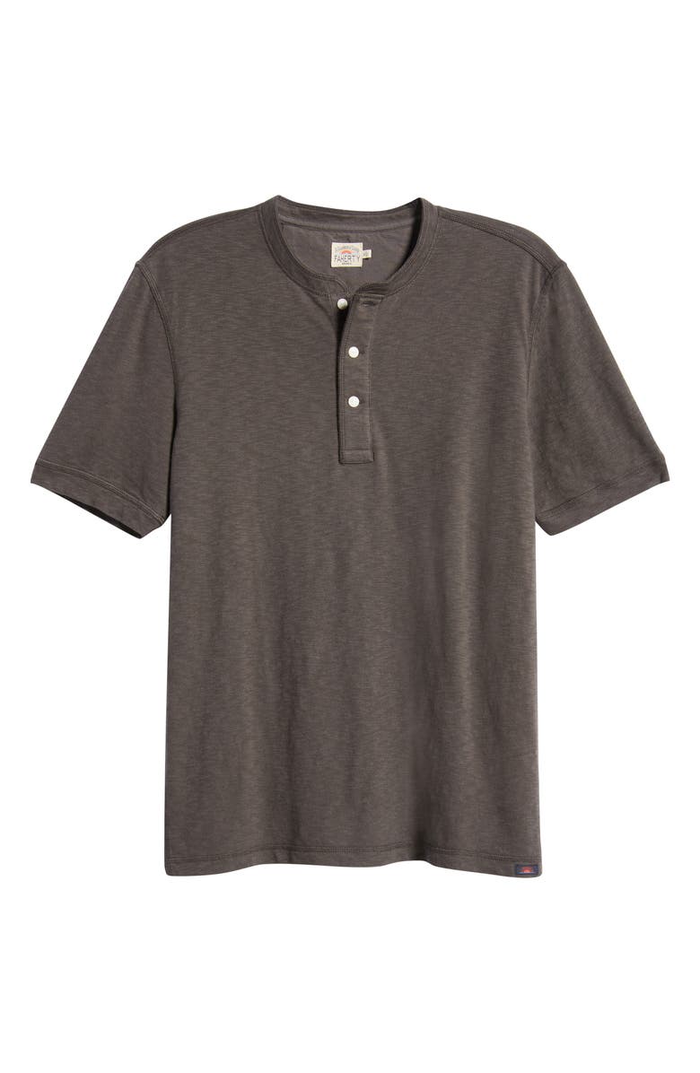Faherty Short Sleeve Heathered Cotton Blend Henley, Alternate, color,