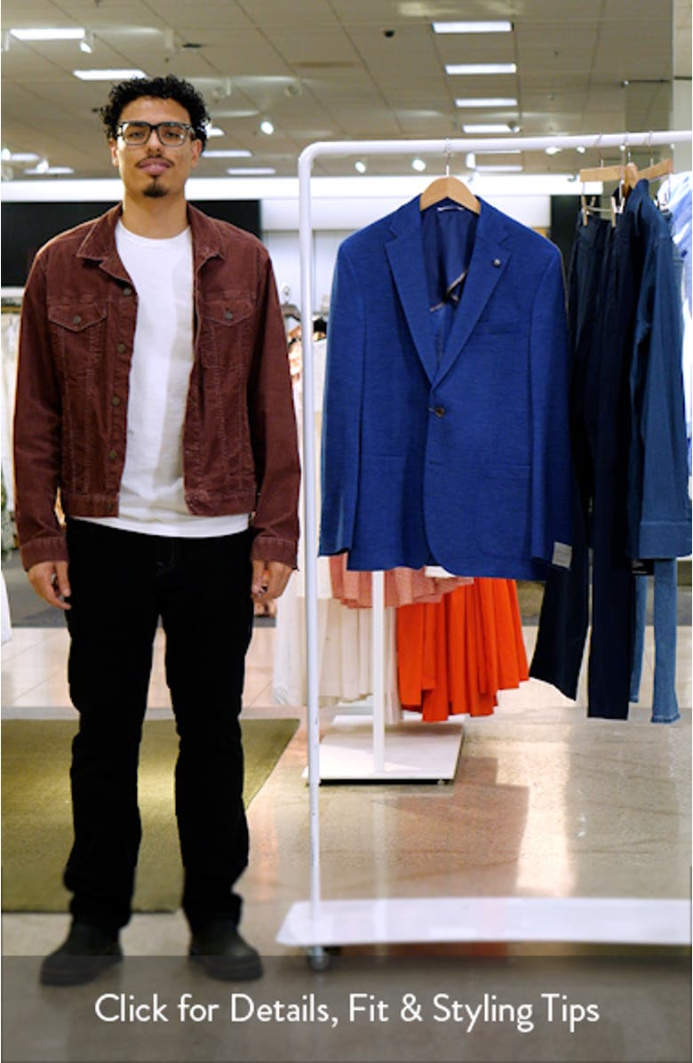 Hartford Blue Mélange Knit Wool Sport Coat, sales video thumbnail