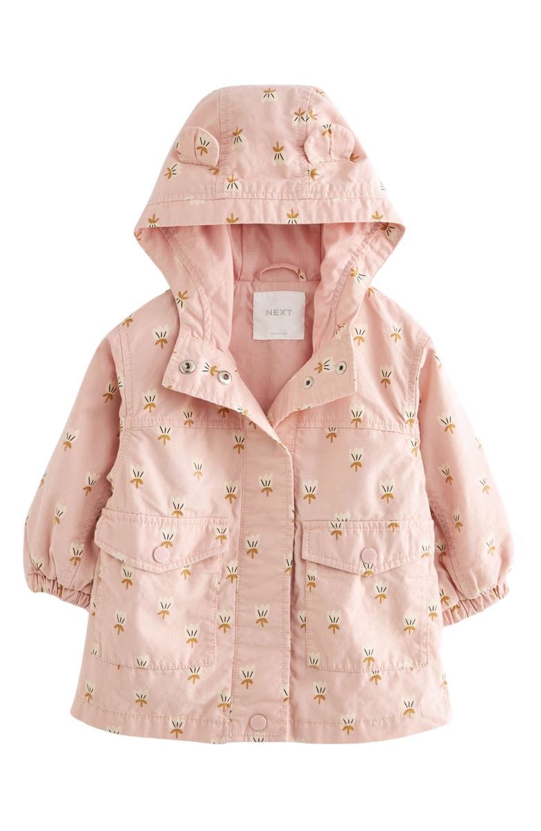 NEXT Kids' Floral Water Resistant Hooded Jacket, Main, color, 