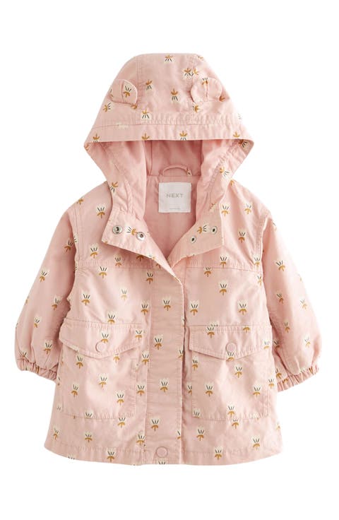 Kids' Floral Water Resistant Hooded Jacket (Toddler & Little Kid)