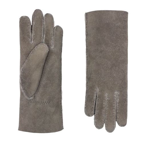 Agnelle Denise Shearling Glove In Brown