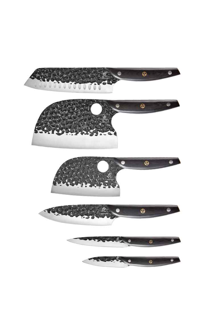 KUROI KIBA 7-Piece Knife Block, Alternate, color, Silver