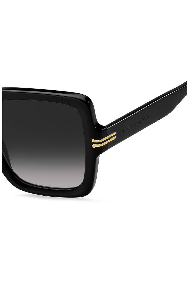 51mm Square Sunglasses, Alternate, color, GOLD BLACK / GREY SHADED