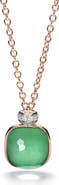 Pomellato Nudo Prasiolite Green Agate & Diamond Pendant Necklace