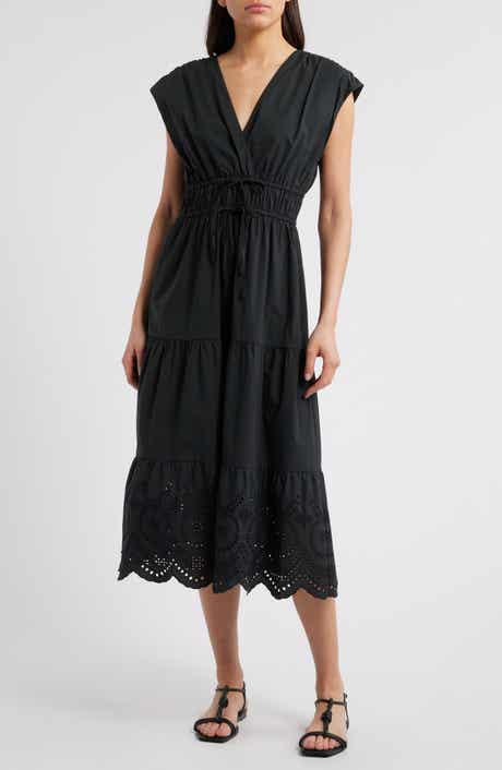 Lucia Tiered Cotton Blend Midi Dress
