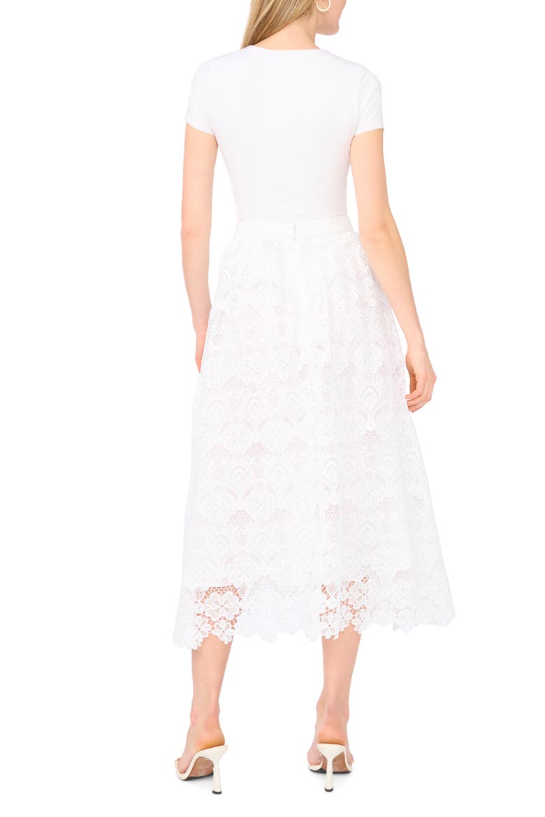 Lace Midi Skirt, Alternate, color, ULTRA WHITE