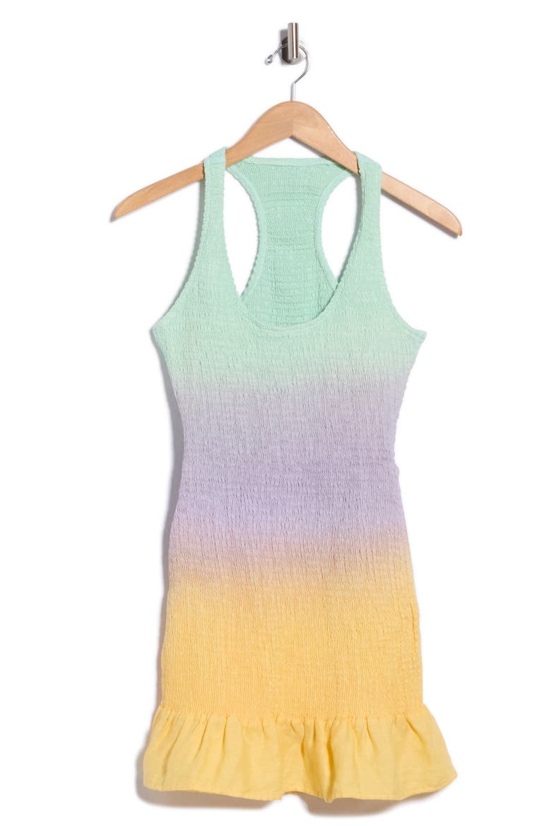 Cabana Linen Cover-Up Dress, Alternate, color, OPEN YELLOW
