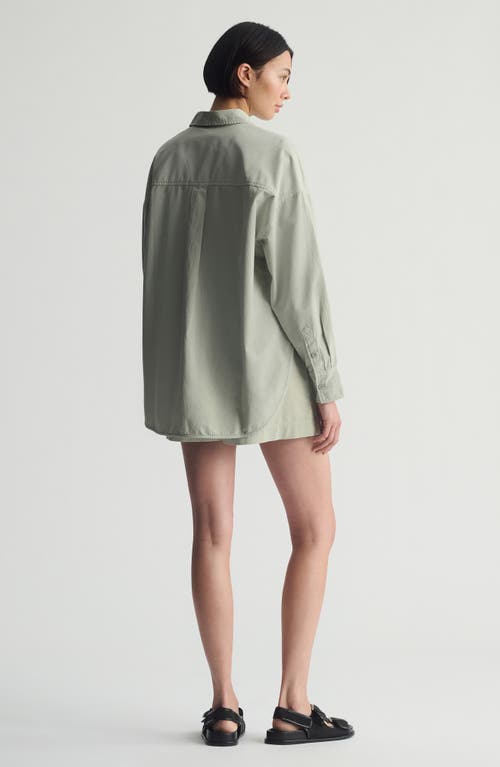 Brooklyn Industries Oversize Button-up Shirt In Green
