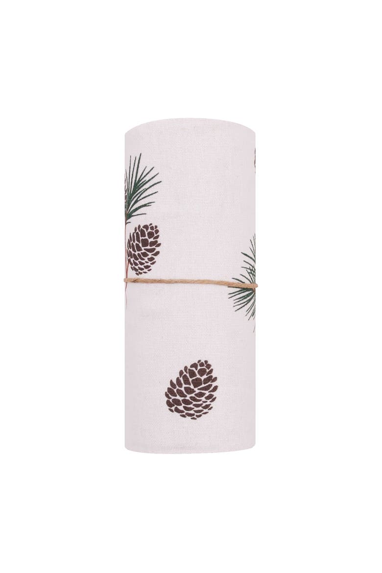 Pinecone Botanical Christmas Towel & Stand Gift Set, Alternate, color, Green