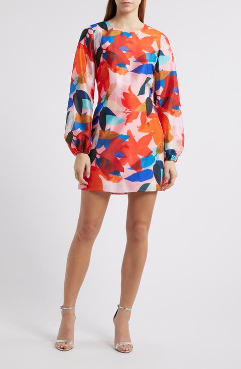 Floral Long Sleeve Minidress