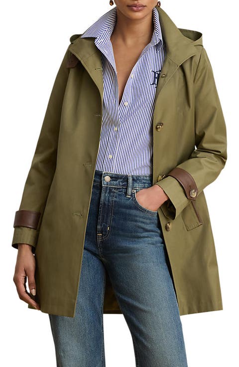 Hooded Cotton Blend Coat