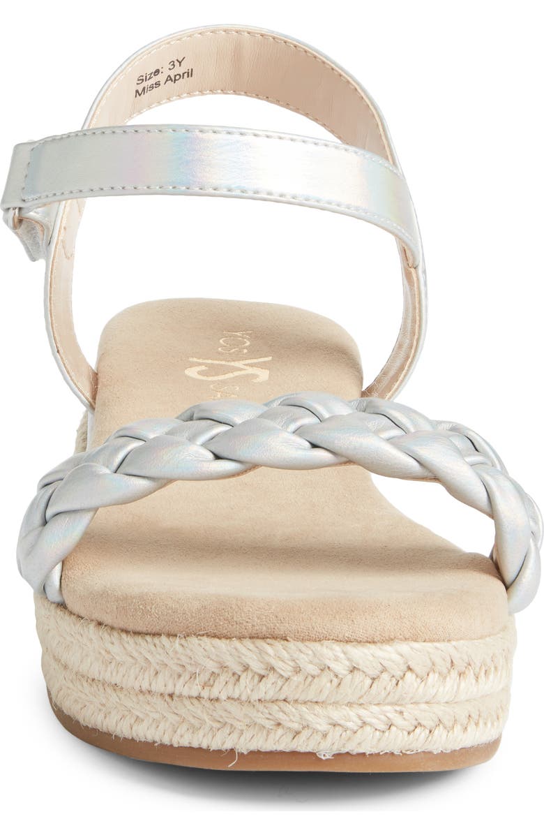 Yosi Samra Kids' Miss April Ankle Strap Espadrille Platform Wedge Sandal, Alternate, color,