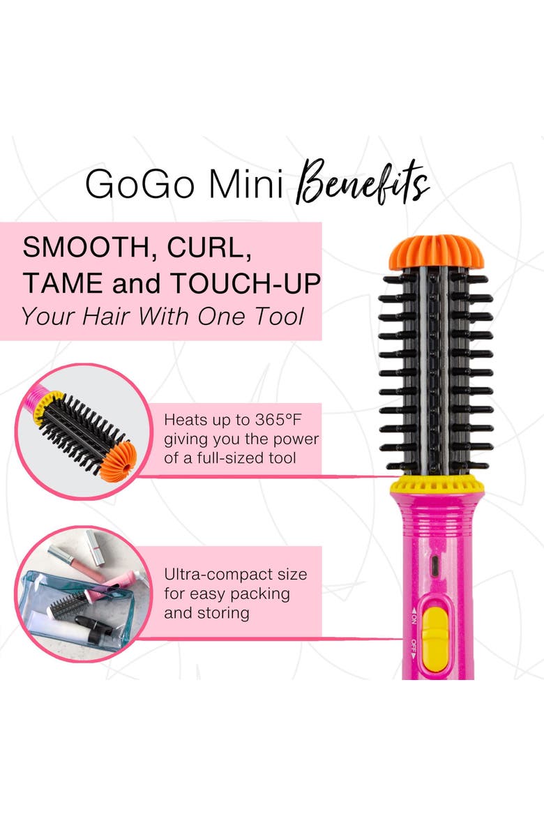Gogo Mini Round Brush, Alternate, color, Flamingo