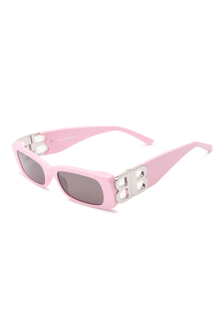 51mm Square Sunglasses, Alternate, color, PINK SILVER GREY