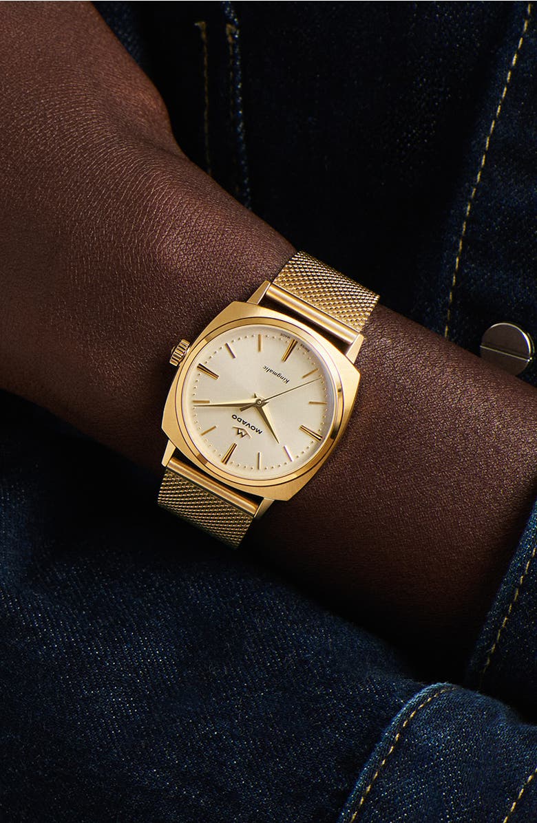 Movado Kingmatic Automatic Mesh Strap Watch, 35mm, Alternate, color, 