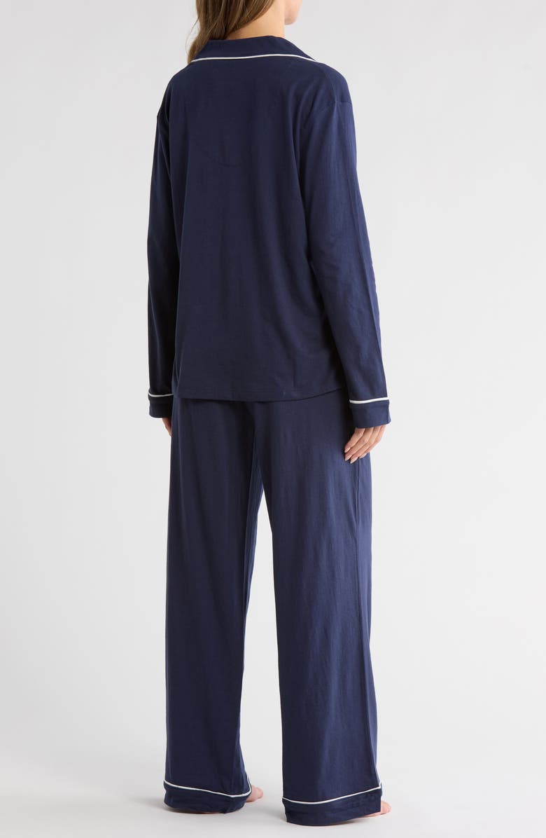 Nautica Long Pajamas, Alternate, color, Navy