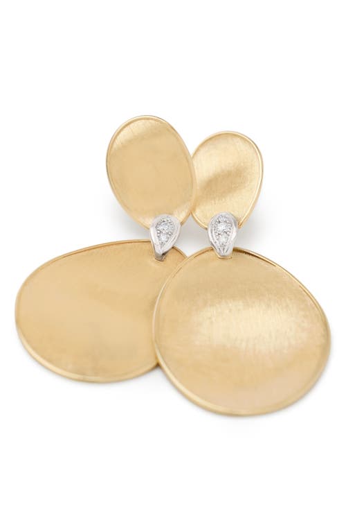 Marco Bicego Lunaria Diamond Drop Earrings In Gold