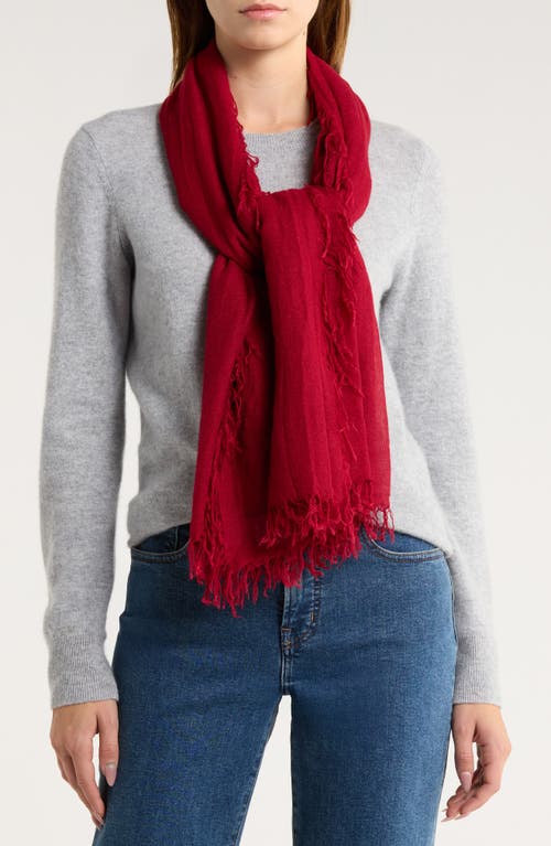 Chan Luu Fringe Cashmere & Silk Scarf in Biking Red  product