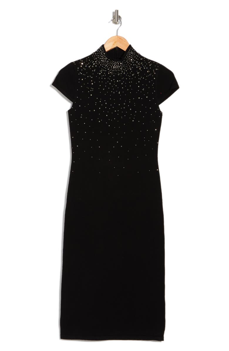 Eliza J Mock Neck Sheath Dress, Alternate, color,