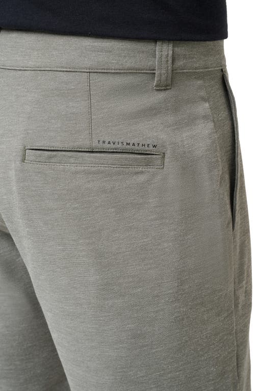 Travismathew Adirondack Stretch Shorts In Heather Olive