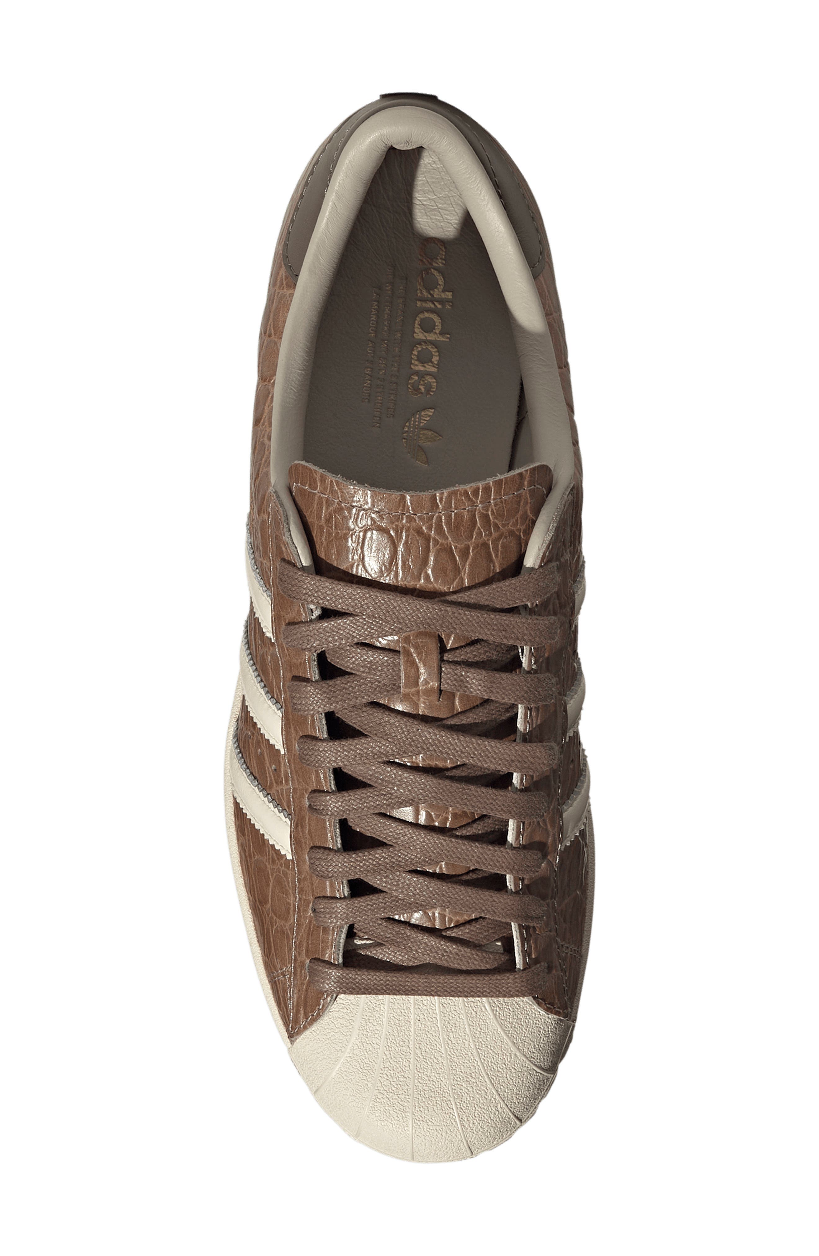 Gender Inclusive Superstar Vintage Sneaker, Alternate, color, BROWN/ CREAM WHITE/ WHITE