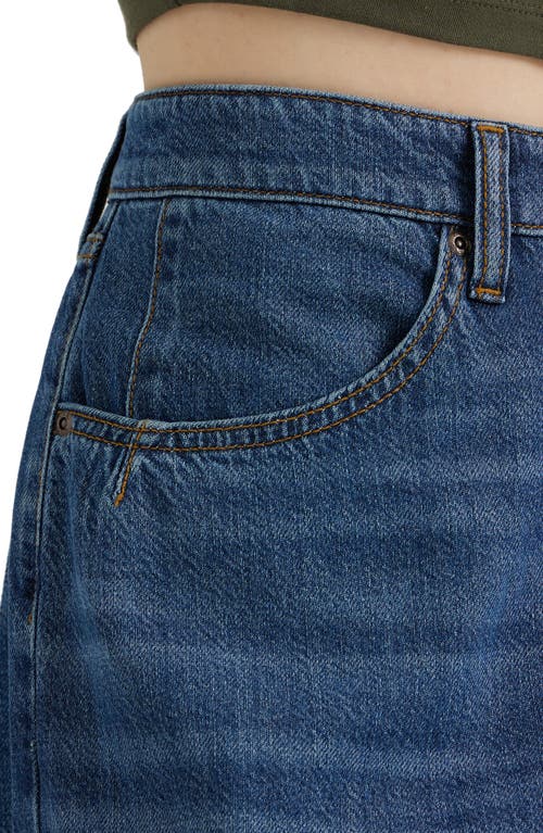 Lee Button Fly High Waist Loose Fit Ankle Jeans In Robust Blue
